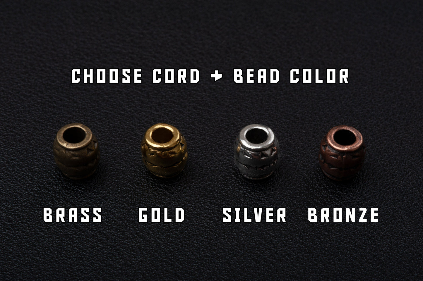 275 Paracord Knife Lanyard With 3 Beads | Choose From 36 Cord Colors and 4 Bead Colors - Brass | Silver | Gold | Bronze