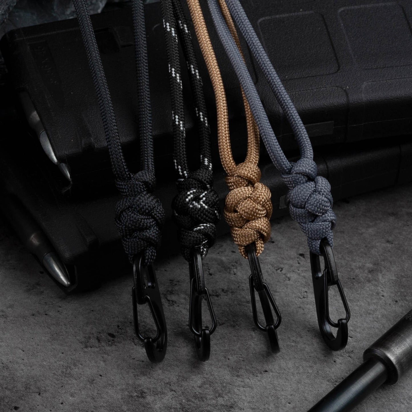 Minimal Paracord ID Lanyard | Breakaway Clasp, Metal Clip & Badge Holder | Customizable Length in 70 Vibrant Colors | Handmade USA Made