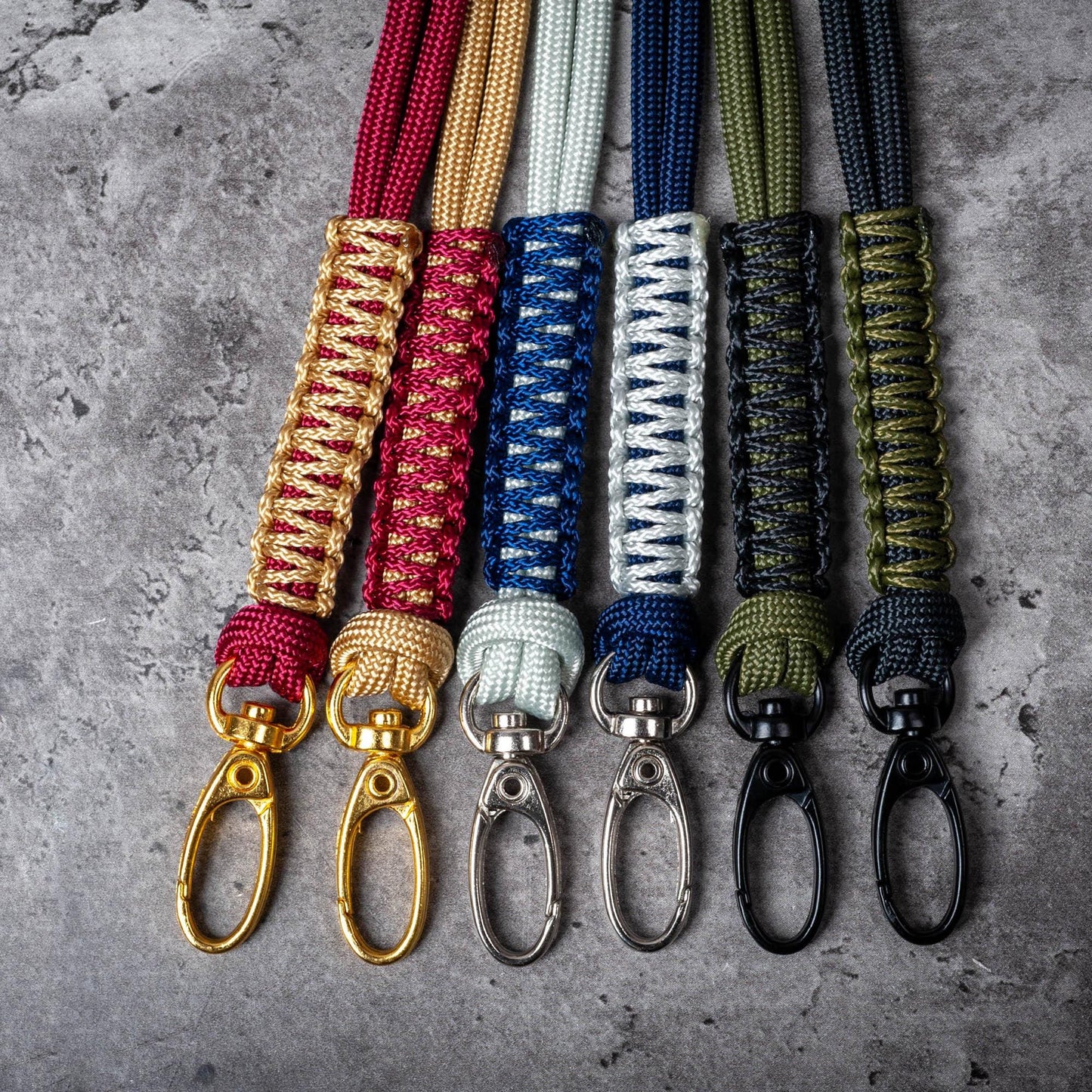 Two Color Paracord ID Lanyard | Breakaway Clasp & Badge Holder | 70+ Vibrant Colors | Handmade USA Made