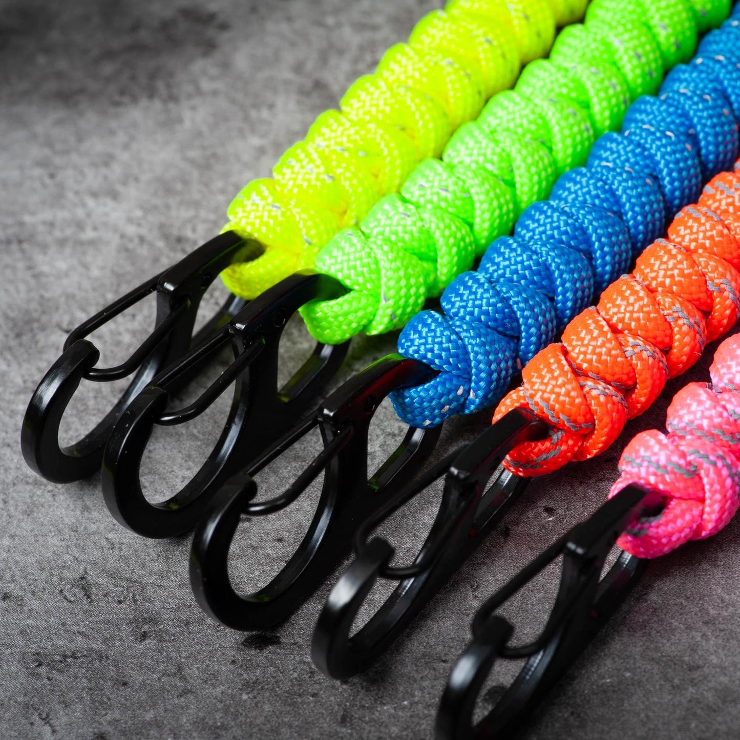 Reflective Paracord ID Lanyard | 14 Colors with Reflective Tracers | Breakaway Clasp, Badge Holder | Customizable Length | Handmade USA Made