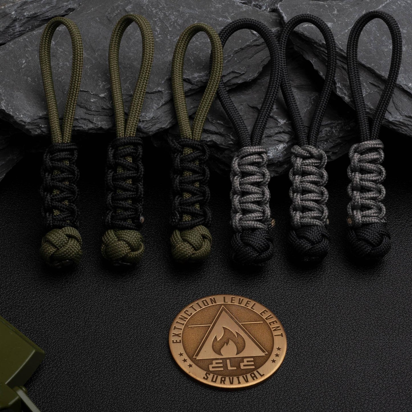 Two Color Cobra Knot Paracord Zipper Pulls (3-Pack ) | Customize From Dozens of Colors