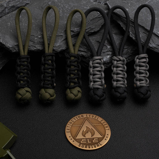 Two Color Cobra Knot Paracord Zipper Pulls (3-Pack ) | Customize From Dozens of Colors