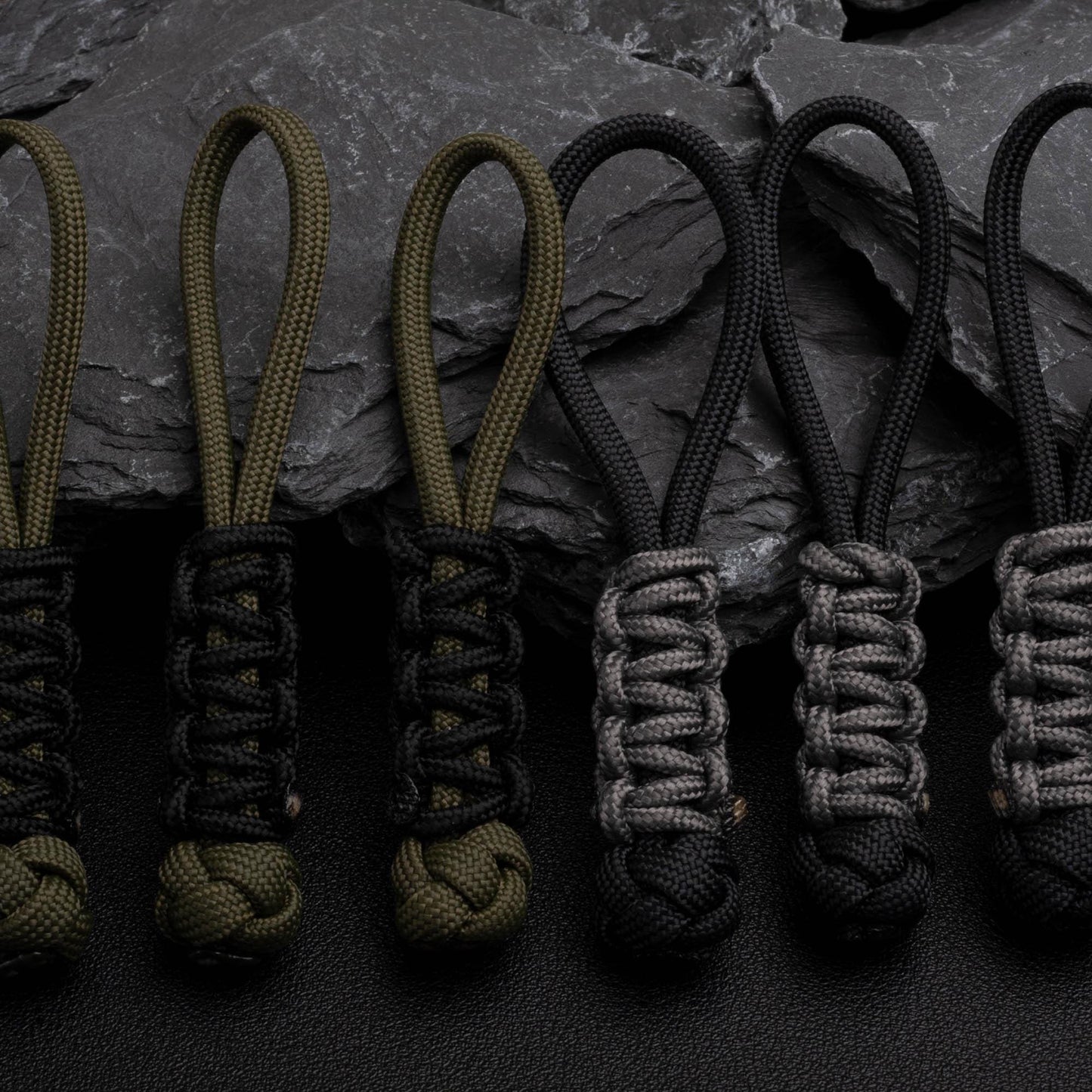 Two Color Cobra Knot Paracord Zipper Pulls (3-Pack ) | Customize From Dozens of Colors