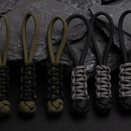 Two Color Cobra Knot Paracord Zipper Pulls (3-Pack ) | Customize From Dozens of Colors