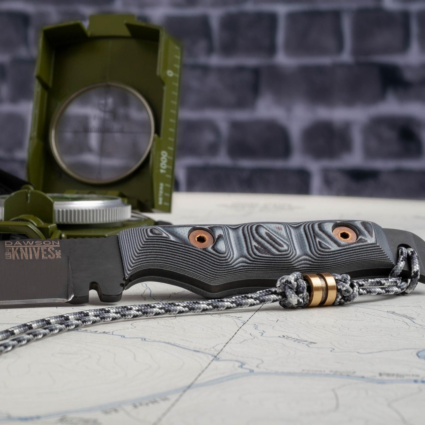 275 Paracord Diamond Tail Knife Lanyard With Your Choice of Bead - Black | Silver | Vintage Silver | Gold | Vintage Gold