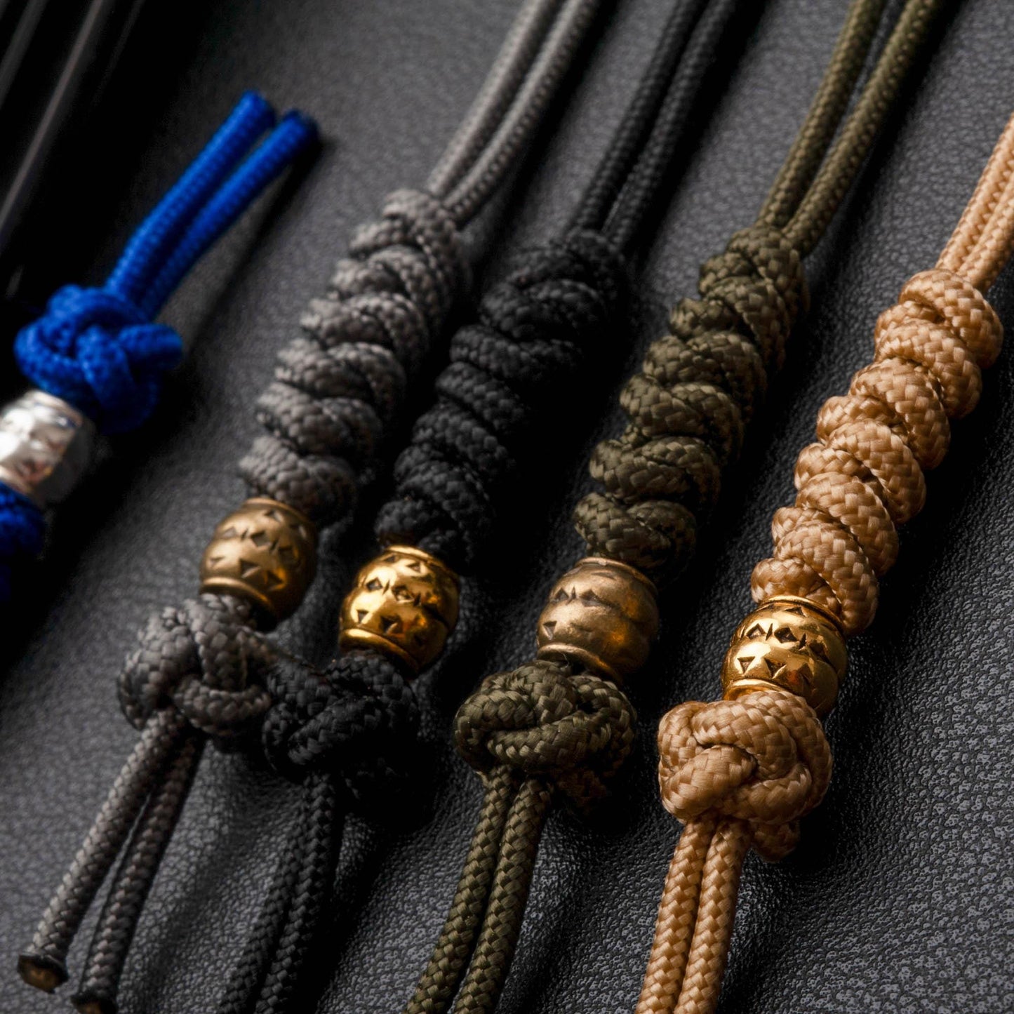 275 Paracord Knife Lanyard With Your Choice of Bead - Brass | Bronze | Silver | Gold