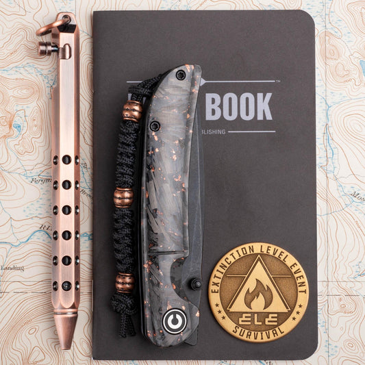 275 Paracord Knife Lanyard With 3 Beads | Choose From 36 Cord Colors and 4 Bead Colors - Brass | Silver | Gold | Bronze