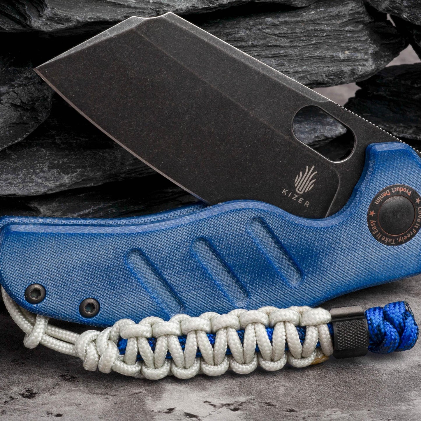 Paracord Knife Lanyard With Black Titanium Bead | Choose From Over 100 Paracord Colors | 550 and 275 Paracord