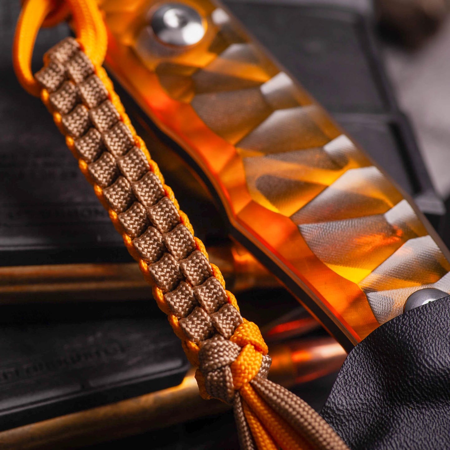 Two Color Square Knot 550 Paracord Knife Lanyard | Choose From 70 Colors