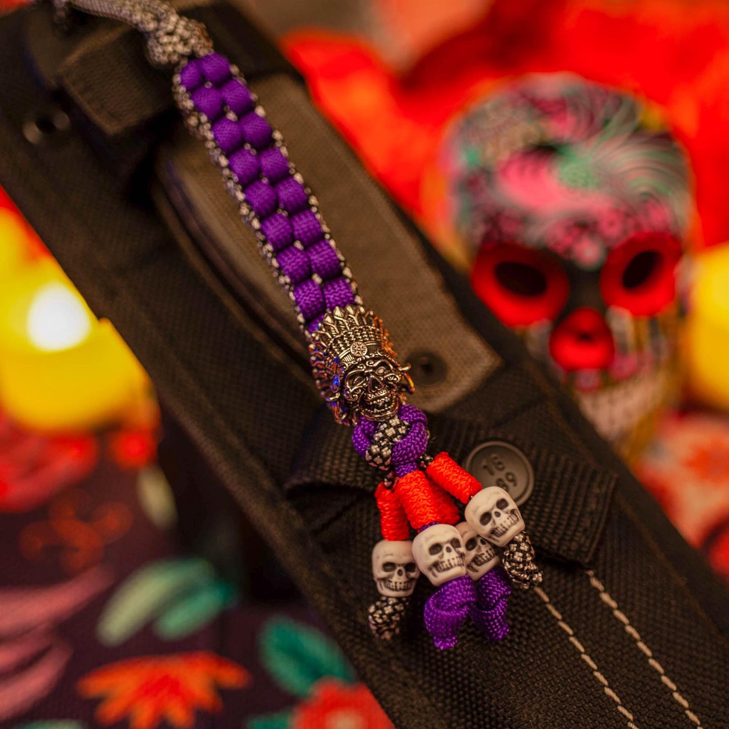 Day of the Dead | el Día de los Muertos Paracord Knife Lanyard