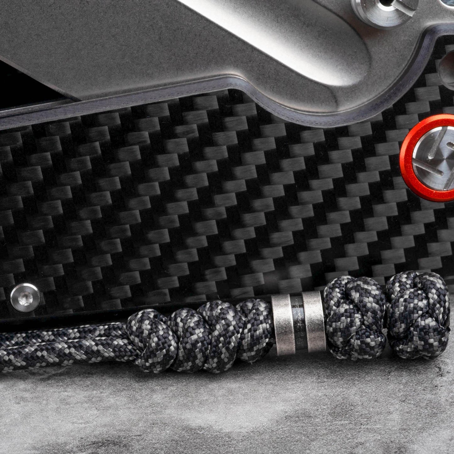 EDC Paracord Knife Lanyard With A Silver Bead | Choose From 105 Colors and 2 Bead Styles