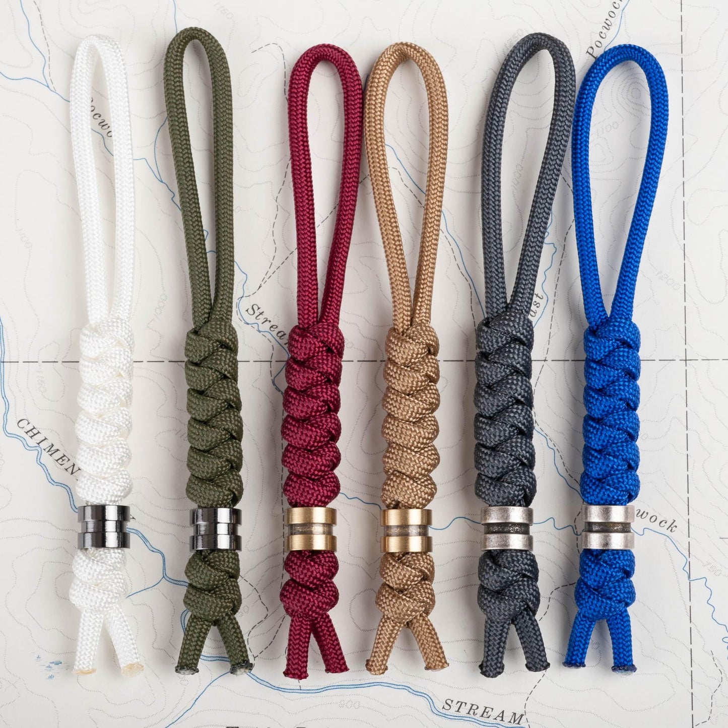 Paracord Knife Lanyard | Choose From 70 Cord Colors and 5 Beads: Black | Silver | Vintage Silver | Gold | Vintage Gold