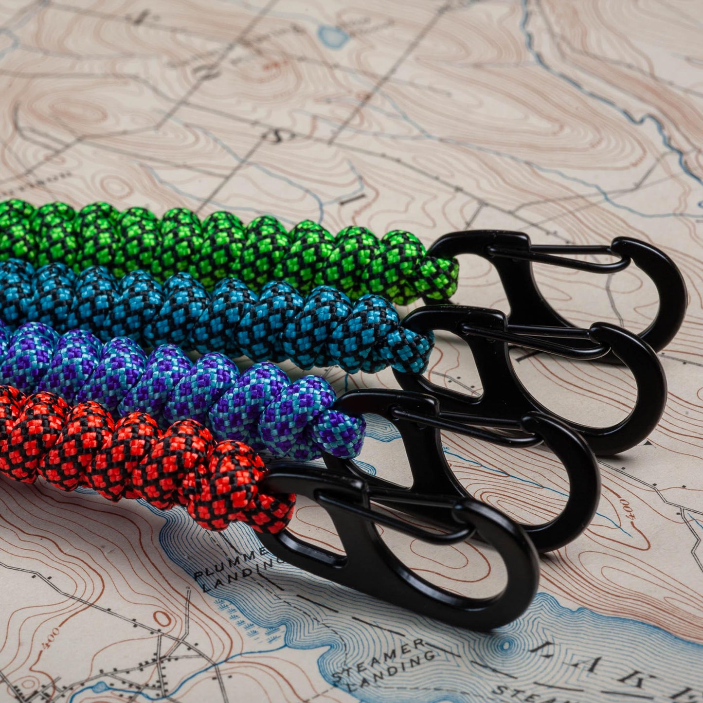 Rounded Paracord ID Lanyard | 35 Diamond Collection Colors | Breakaway Clasp & Badge Holder | Customizable Length | Handmade USA Made