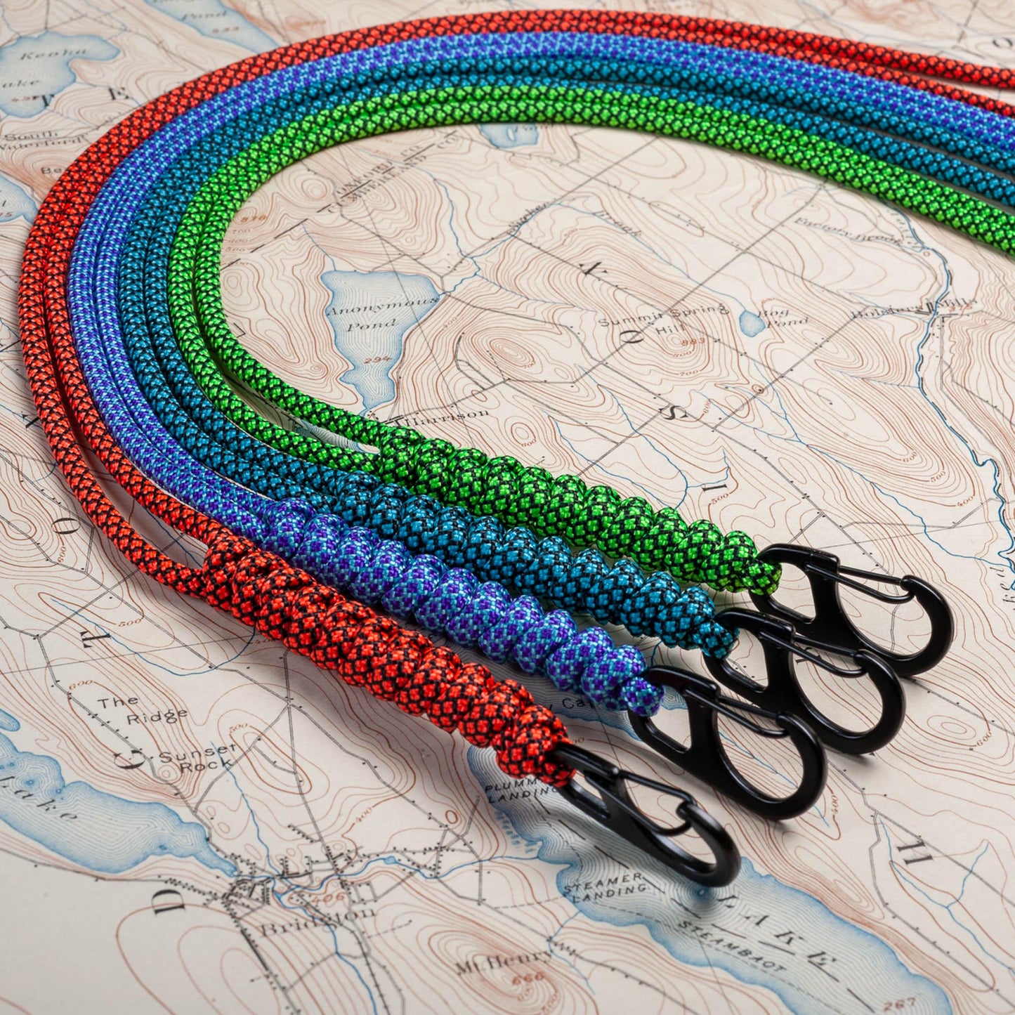 Rounded Paracord ID Lanyard | 35 Diamond Collection Colors | Breakaway Clasp & Badge Holder | Customizable Length | Handmade USA Made