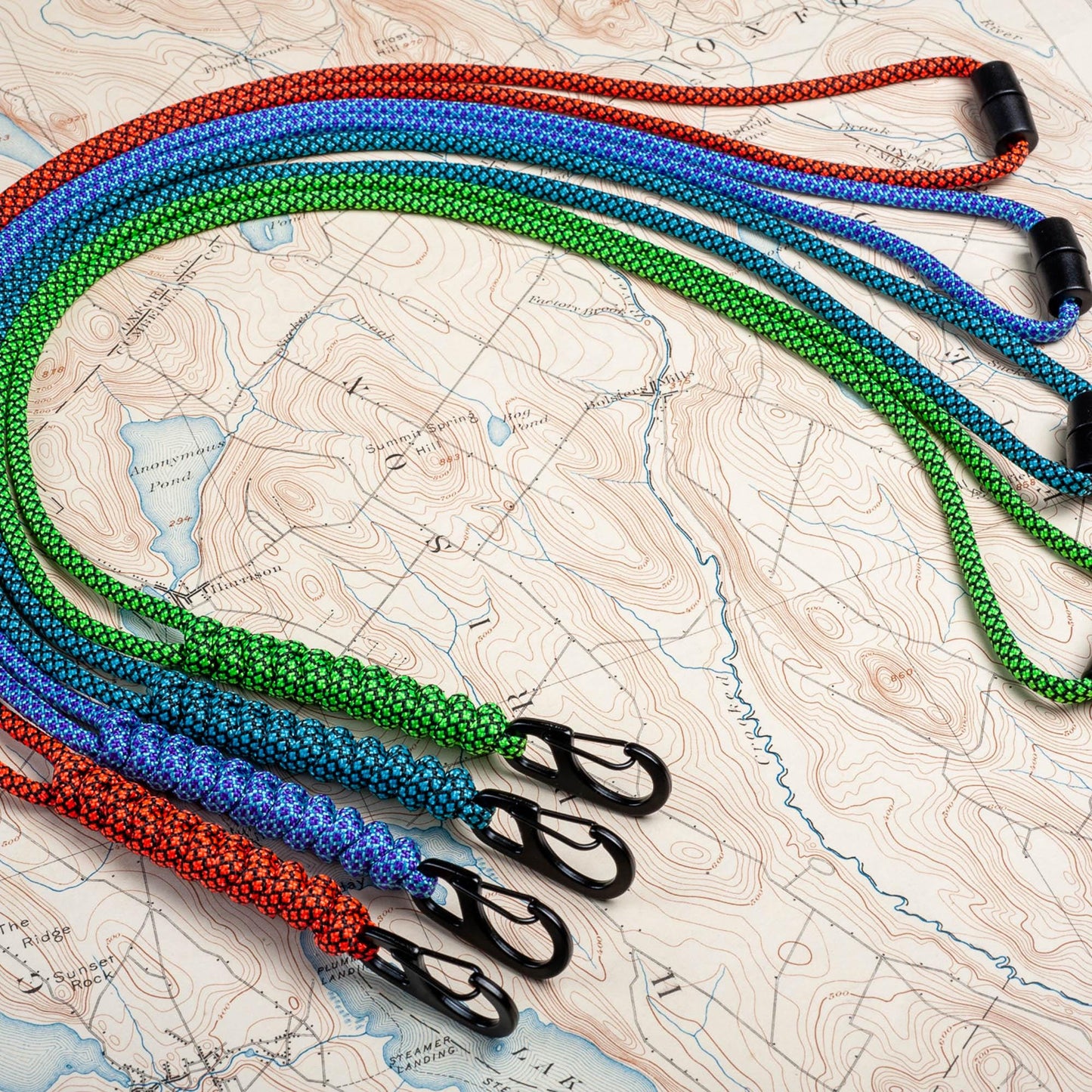 Rounded Paracord ID Lanyard | 35 Diamond Collection Colors | Breakaway Clasp & Badge Holder | Customizable Length | Handmade USA Made