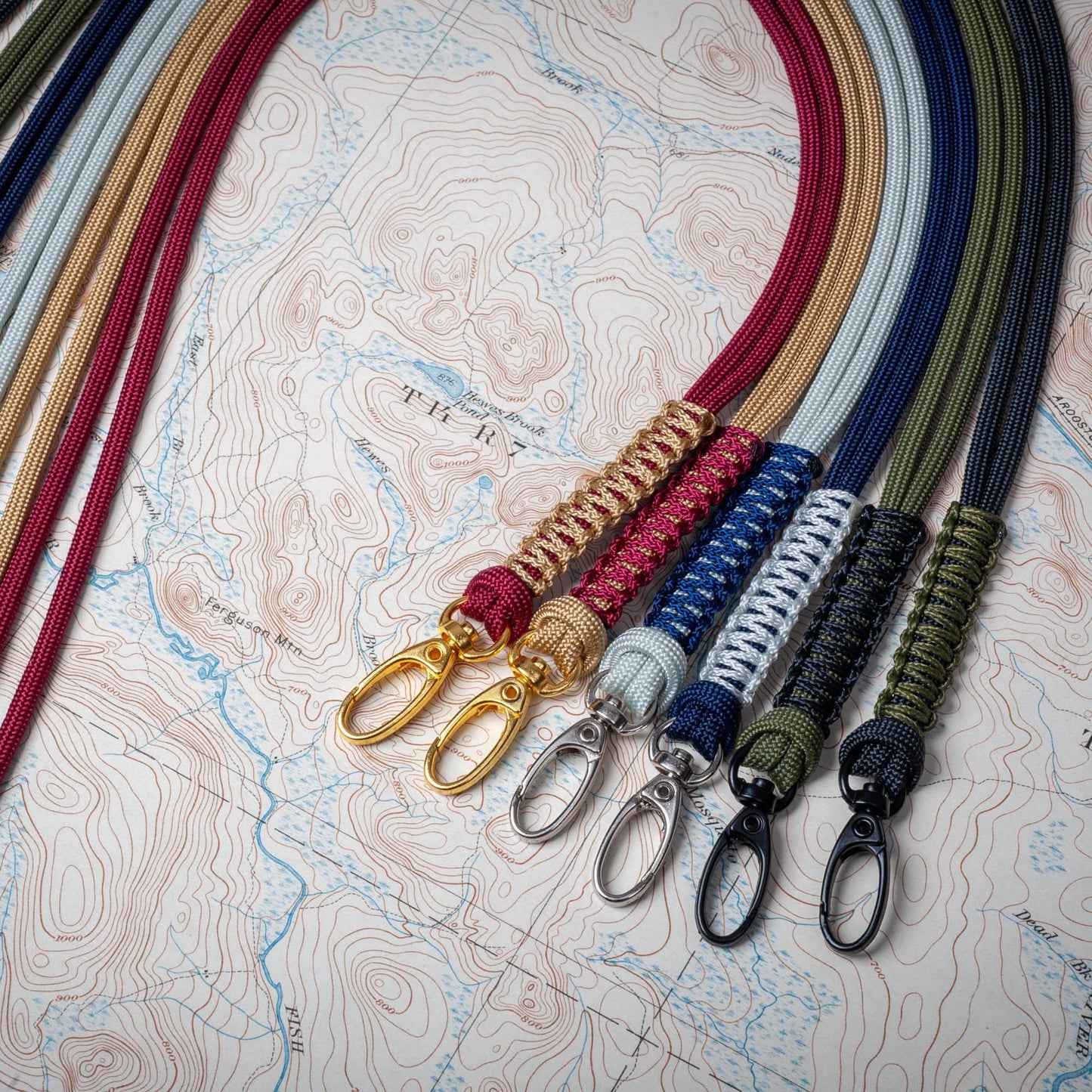Two Color Paracord ID Lanyard | Breakaway Clasp & Badge Holder | 70+ Vibrant Colors | Handmade USA Made