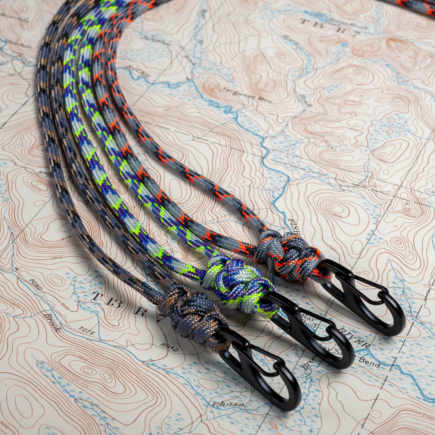 Minimal Paracord ID Lanyard | Camo Collection | Breakaway Clasp | Black or Silver Carabiner | ID Holder Included