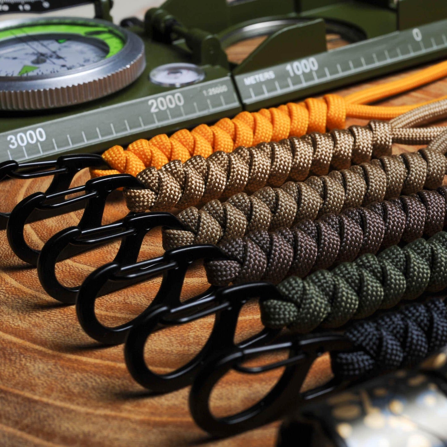 Rounded Paracord ID Lanyard | Breakaway Clasp, Metal Clip & Badge Holder | Customizable Length in 70 Vibrant Colors | Handmade USA Made