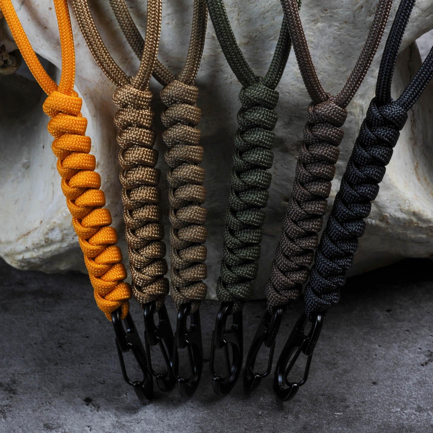 Rounded Paracord ID Lanyard | Breakaway Clasp, Metal Clip & Badge Holder | Customizable Length in 70 Vibrant Colors | Handmade USA Made