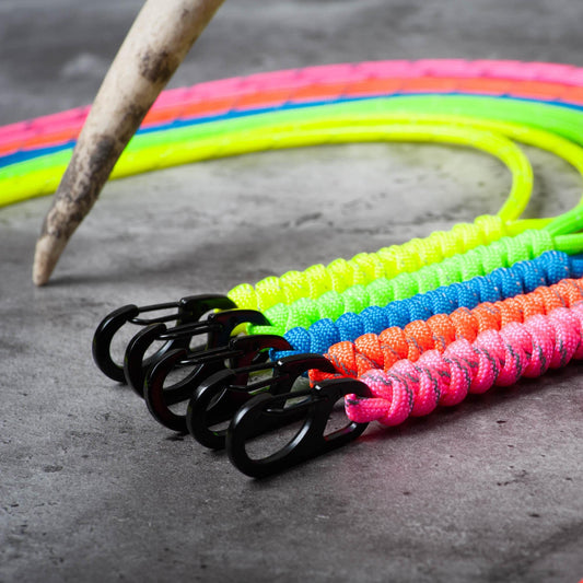 Reflective Paracord ID Lanyard | 14 Colors with Reflective Tracers | Breakaway Clasp, Badge Holder | Customizable Length | Handmade USA Made