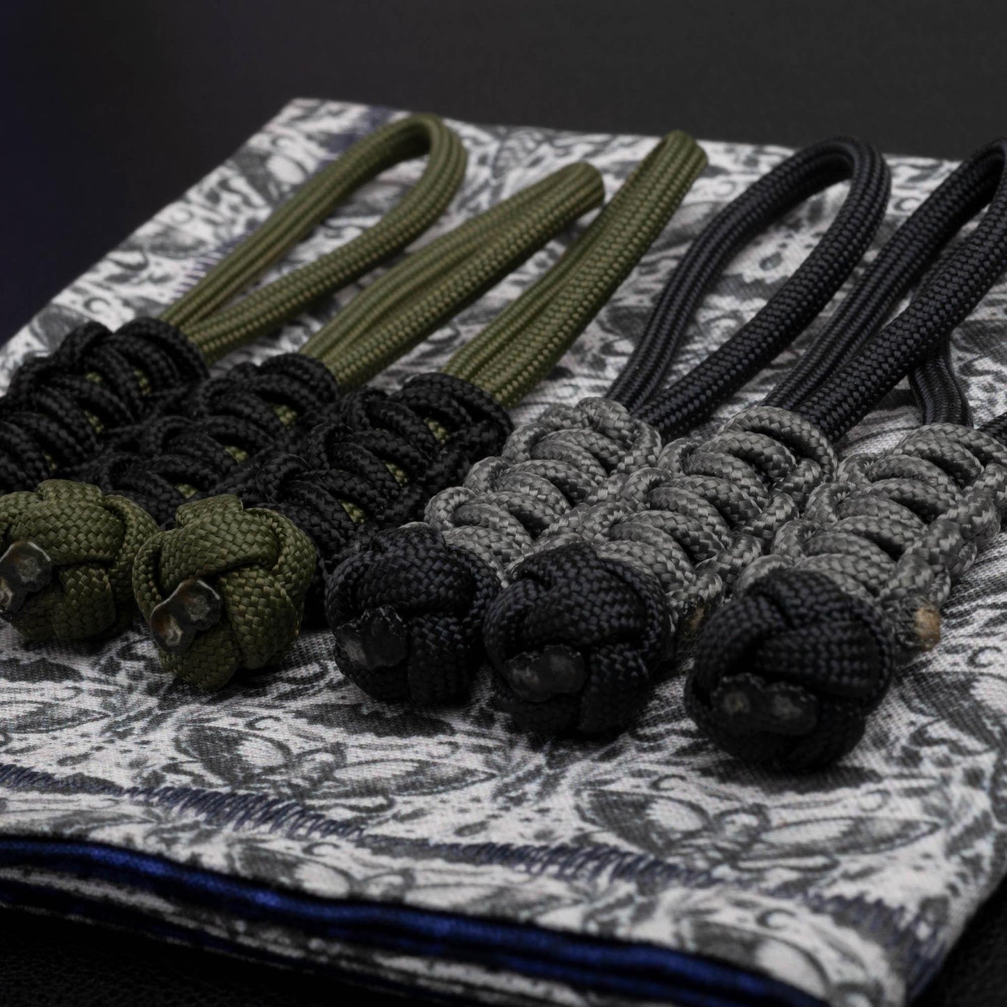 Two Color Cobra Knot Paracord Zipper Pulls (3-Pack ) | Customize From Dozens of Colors