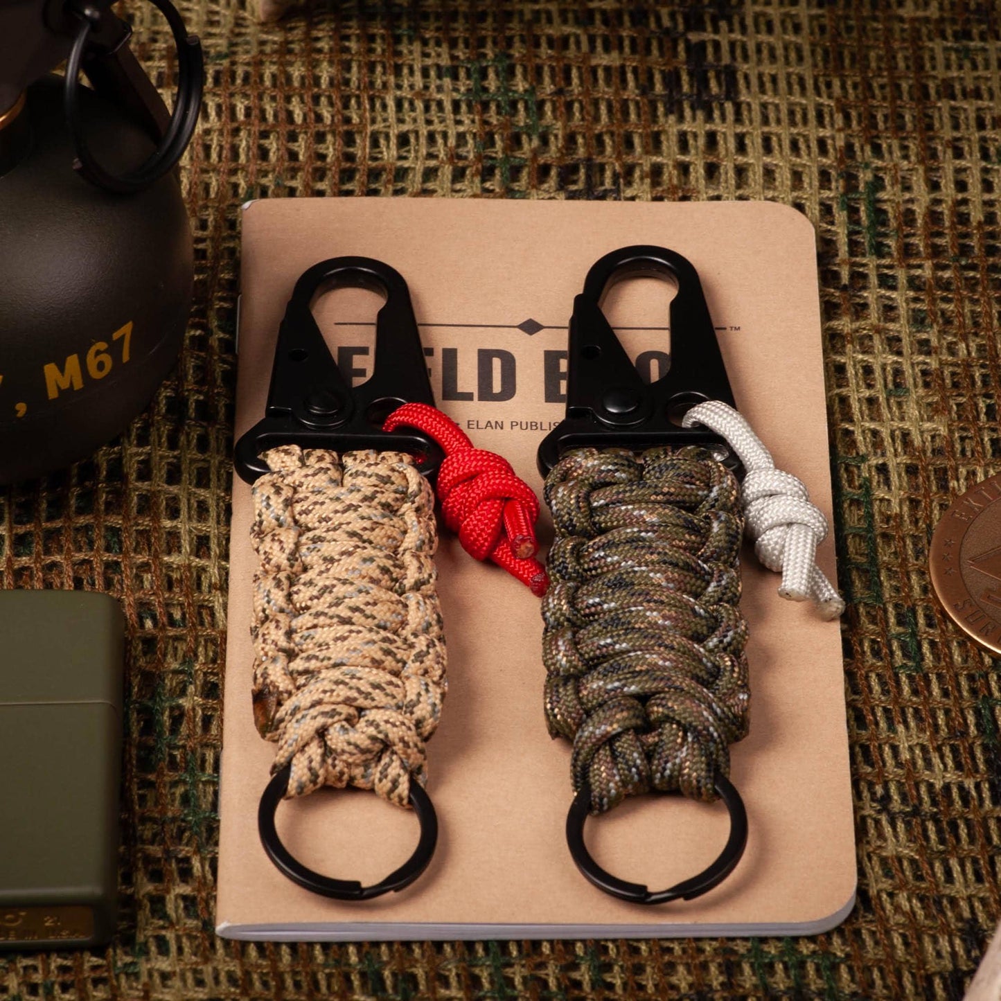 HK Hook EDC Survival Paracord Keychain