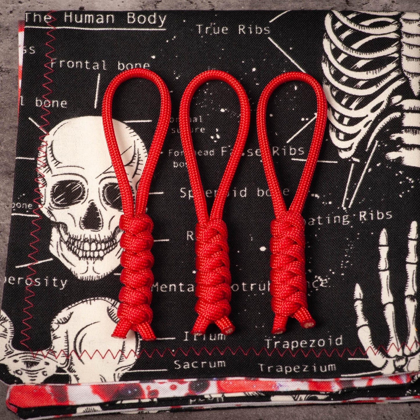 Snake Knot Paracord Zipper Pulls (3-Pack or 6-Pack) | Choose From 70 Cord Colors