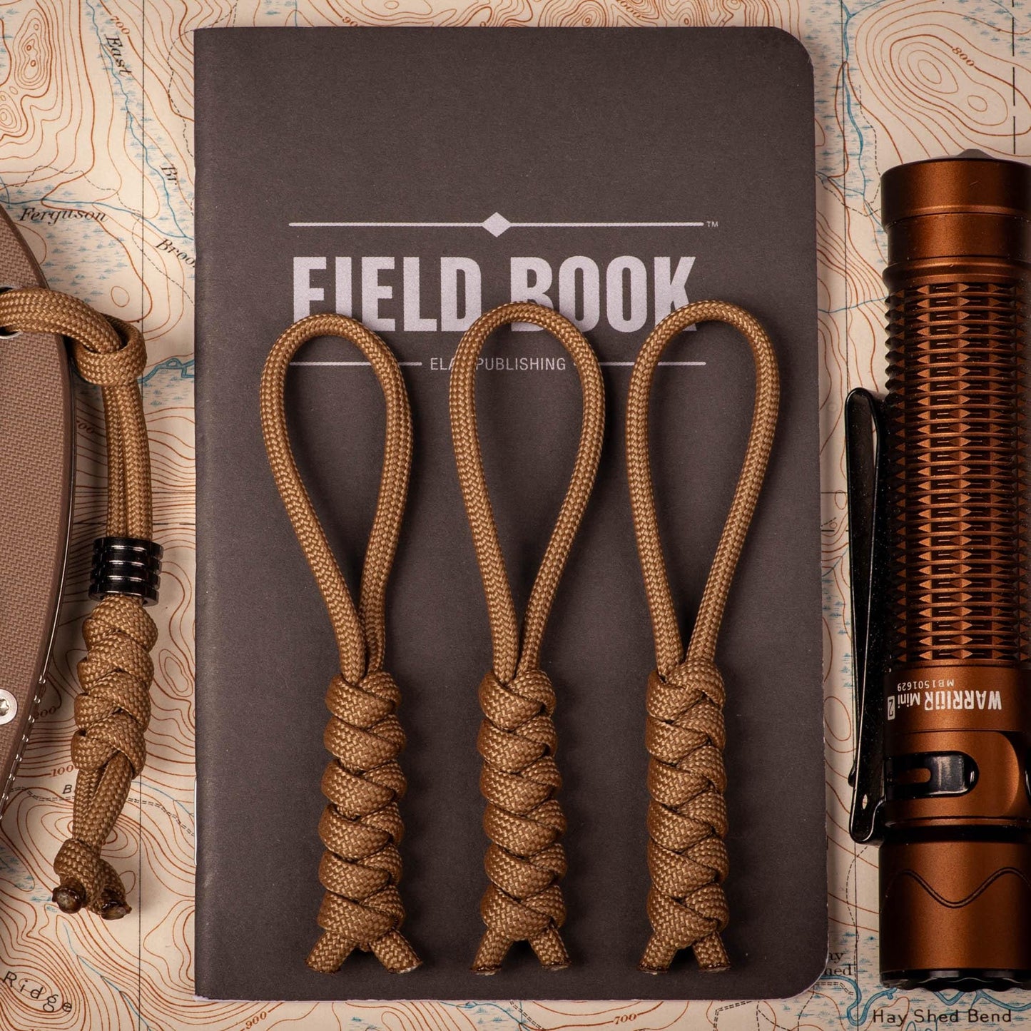 Snake Knot Paracord Zipper Pulls (3-Pack or 6-Pack) | Choose From 70 Cord Colors