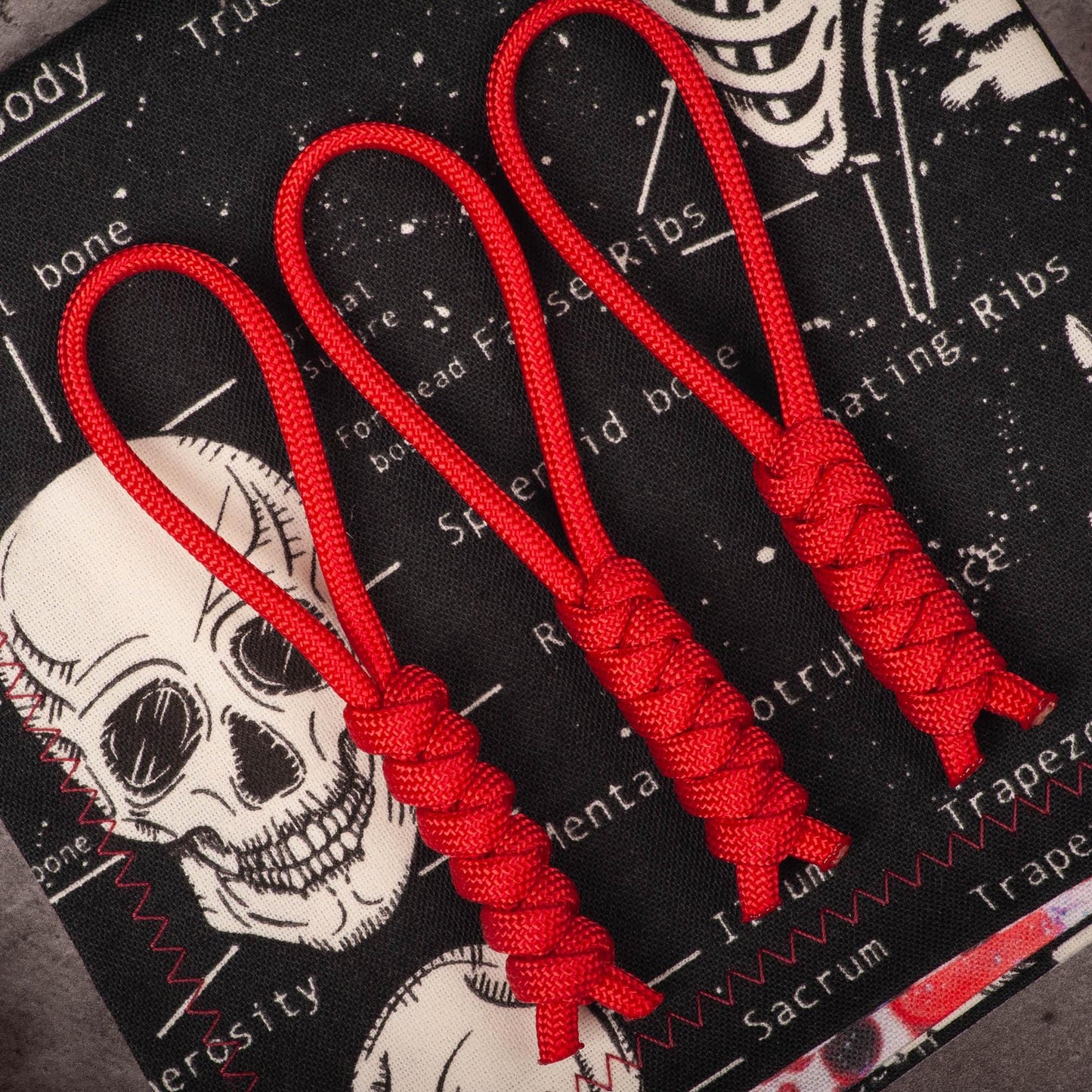 Snake Knot Paracord Zipper Pulls (3-Pack or 6-Pack) | Choose From 70 Cord Colors