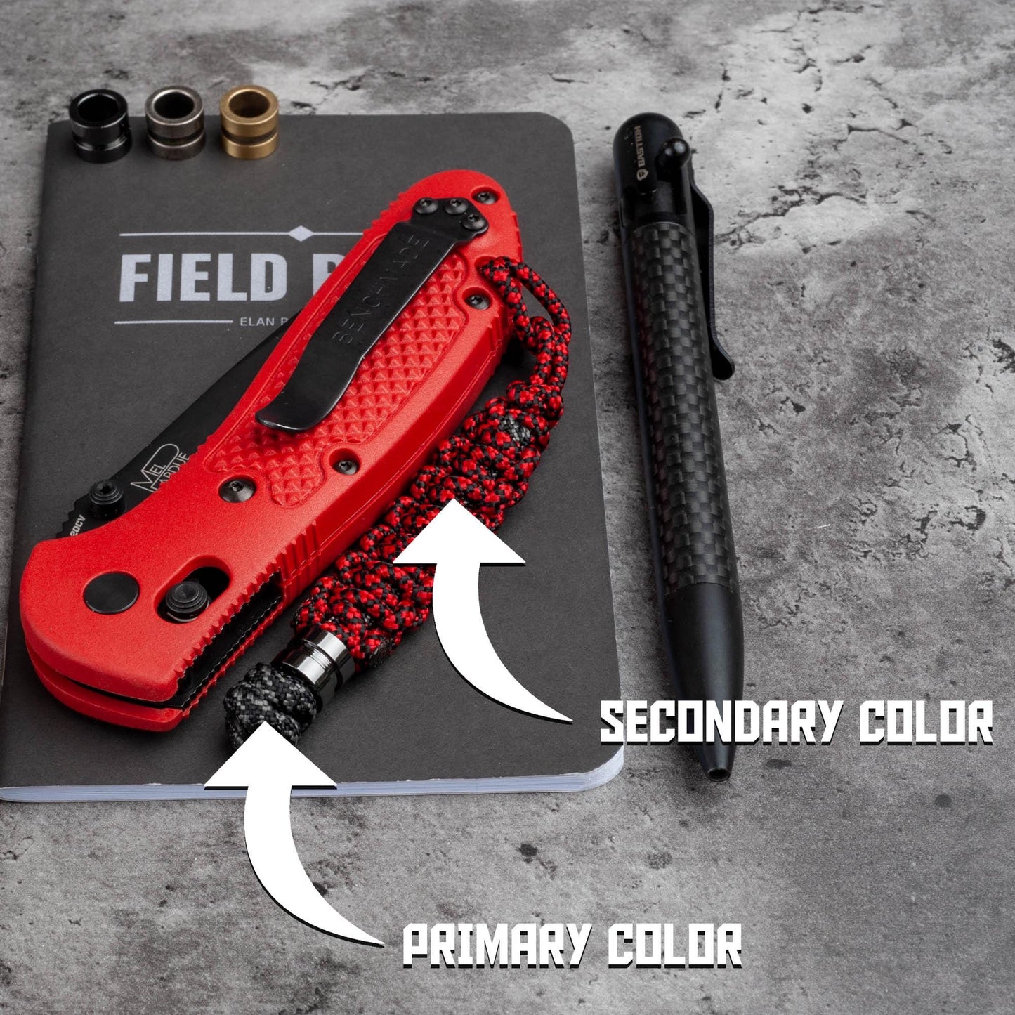 275 Paracord Hybrid Knife Lanyard With 550 Paracord Center | Choose From Over 100 Paracord Colors and 5 Beads