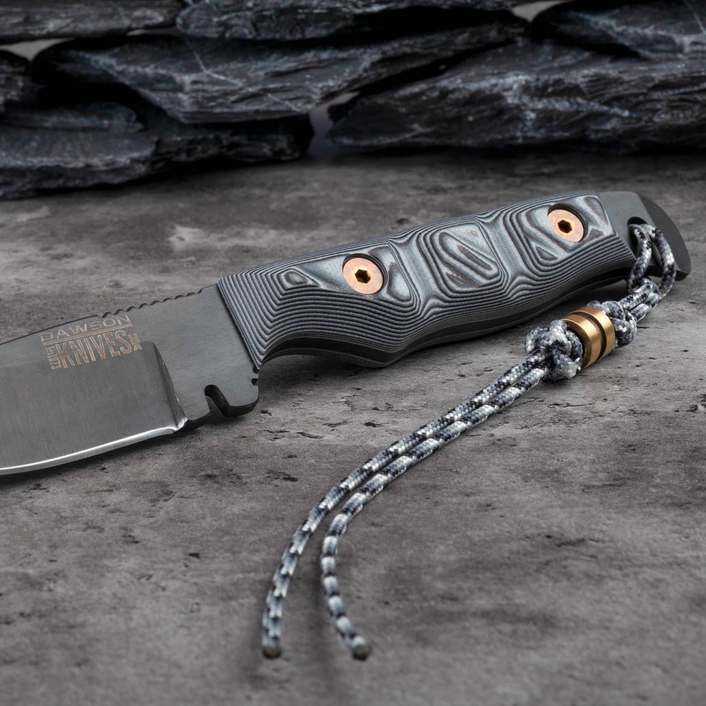 275 Paracord Diamond Tail Knife Lanyard With Your Choice of Bead - Black | Silver | Vintage Silver | Gold | Vintage Gold