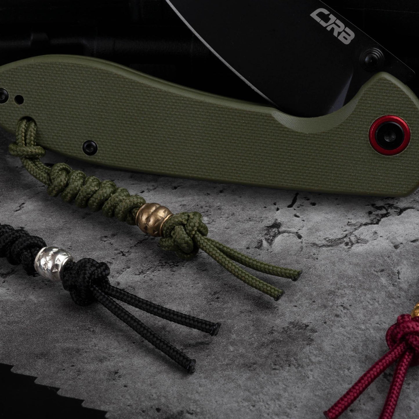 275 Paracord Knife Lanyard With Your Choice of Bead - Brass | Bronze | Silver | Gold