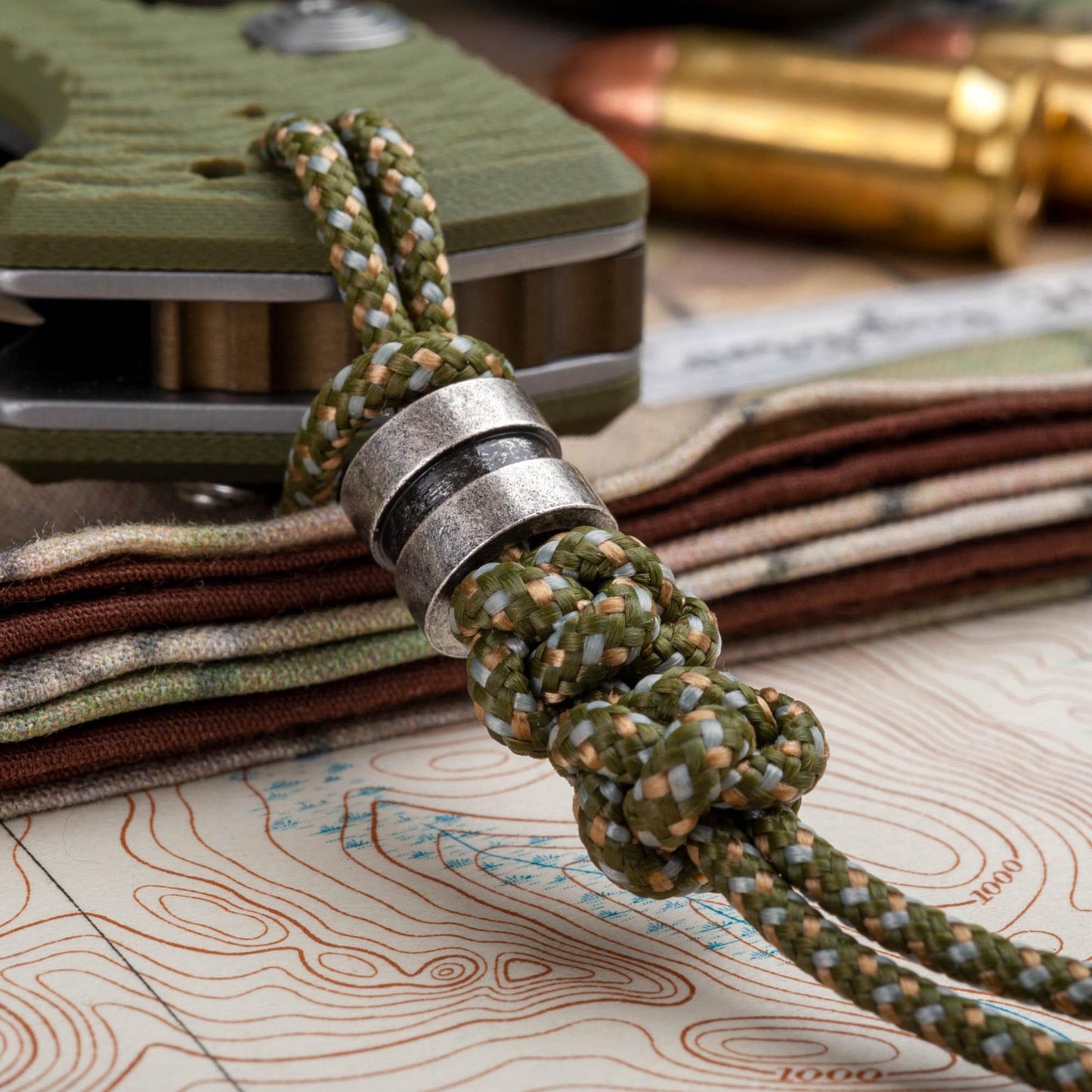 275 Paracord Double Diamond Knife Lanyard With Your Choice of Bead - Black | Silver | Vintage Silver| Gold | Vintage Gold
