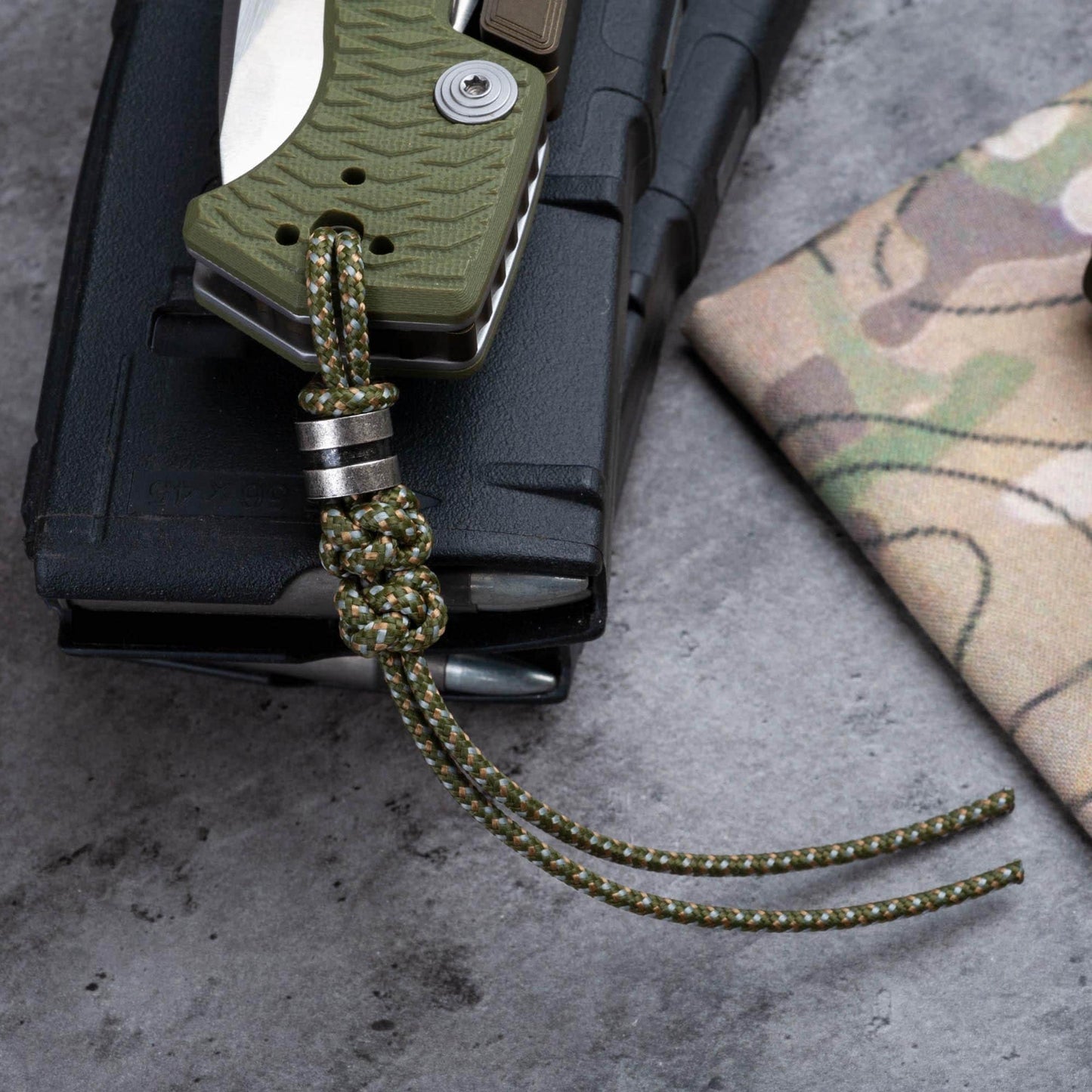 275 Paracord Double Diamond Knife Lanyard With Your Choice of Bead - Black | Silver | Vintage Silver| Gold | Vintage Gold