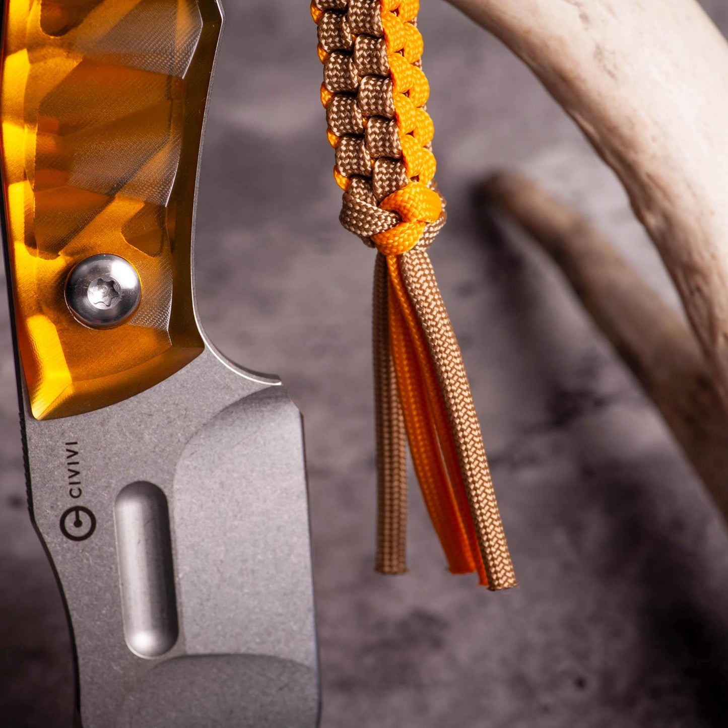 Two Color Square Knot 550 Paracord Knife Lanyard | Choose From 70 Colors