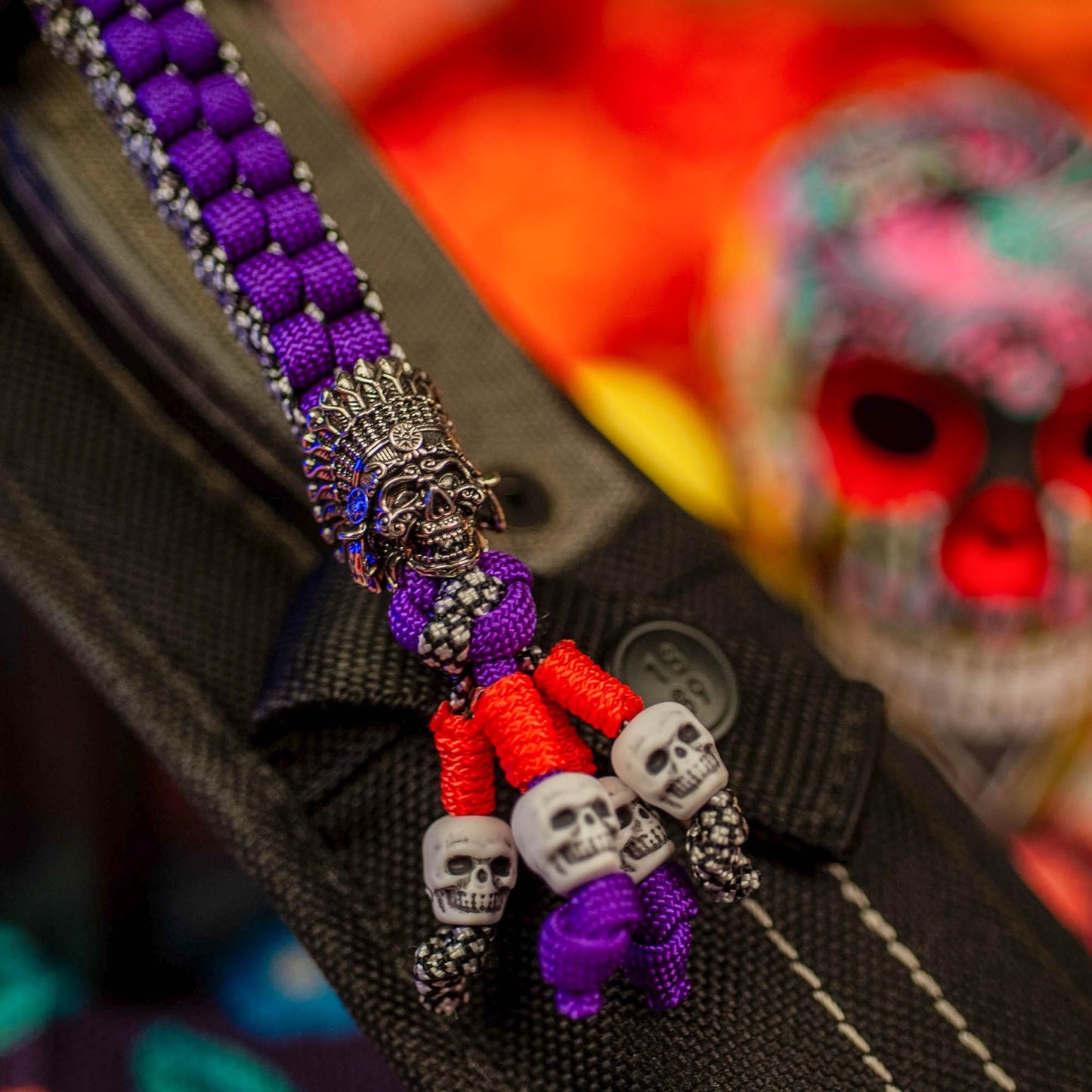 Day of the Dead | el Día de los Muertos Paracord Knife Lanyard
