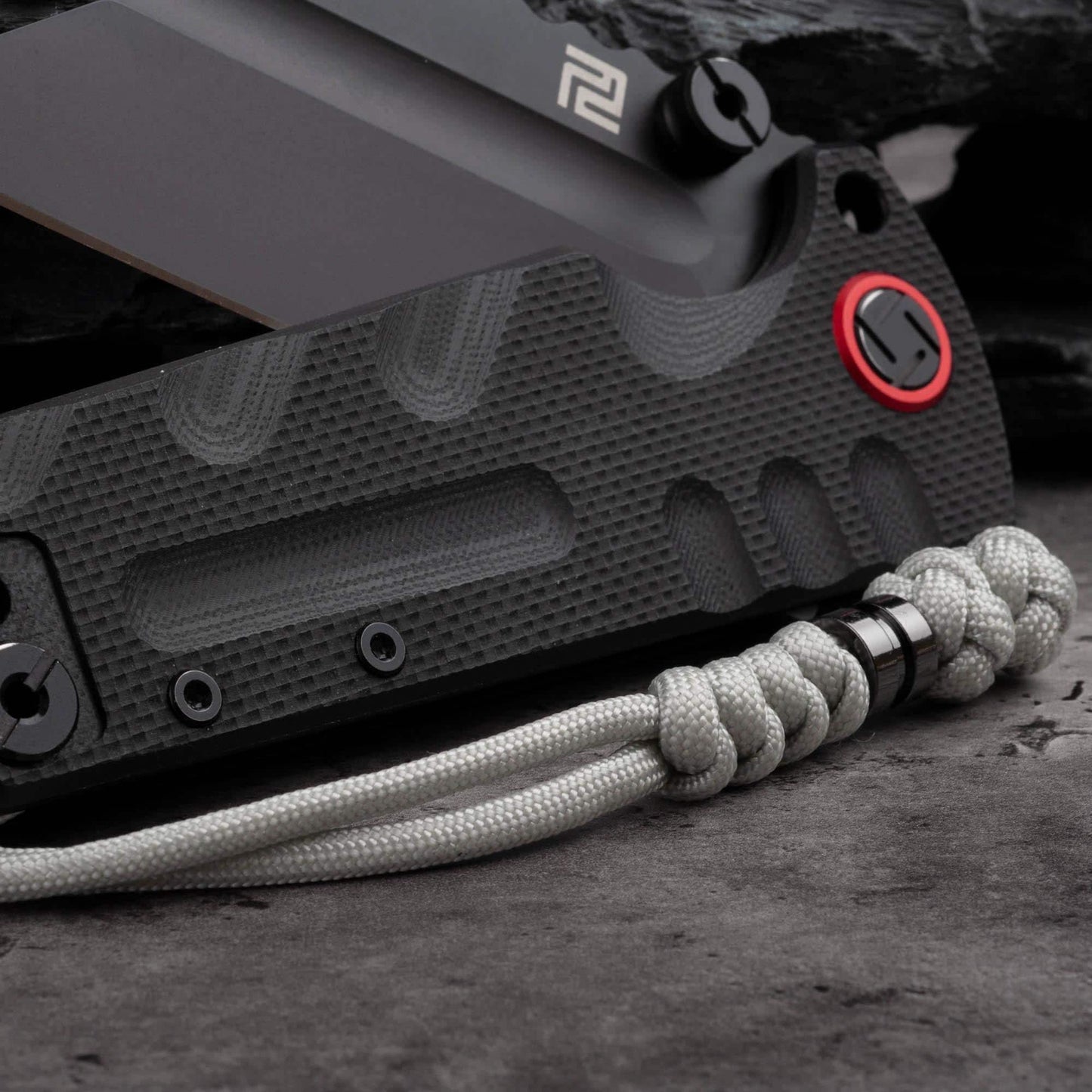 EDC Paracord Knife Lanyard With A Black Bead | Choose From 105 Colors and 2 Bead Styles