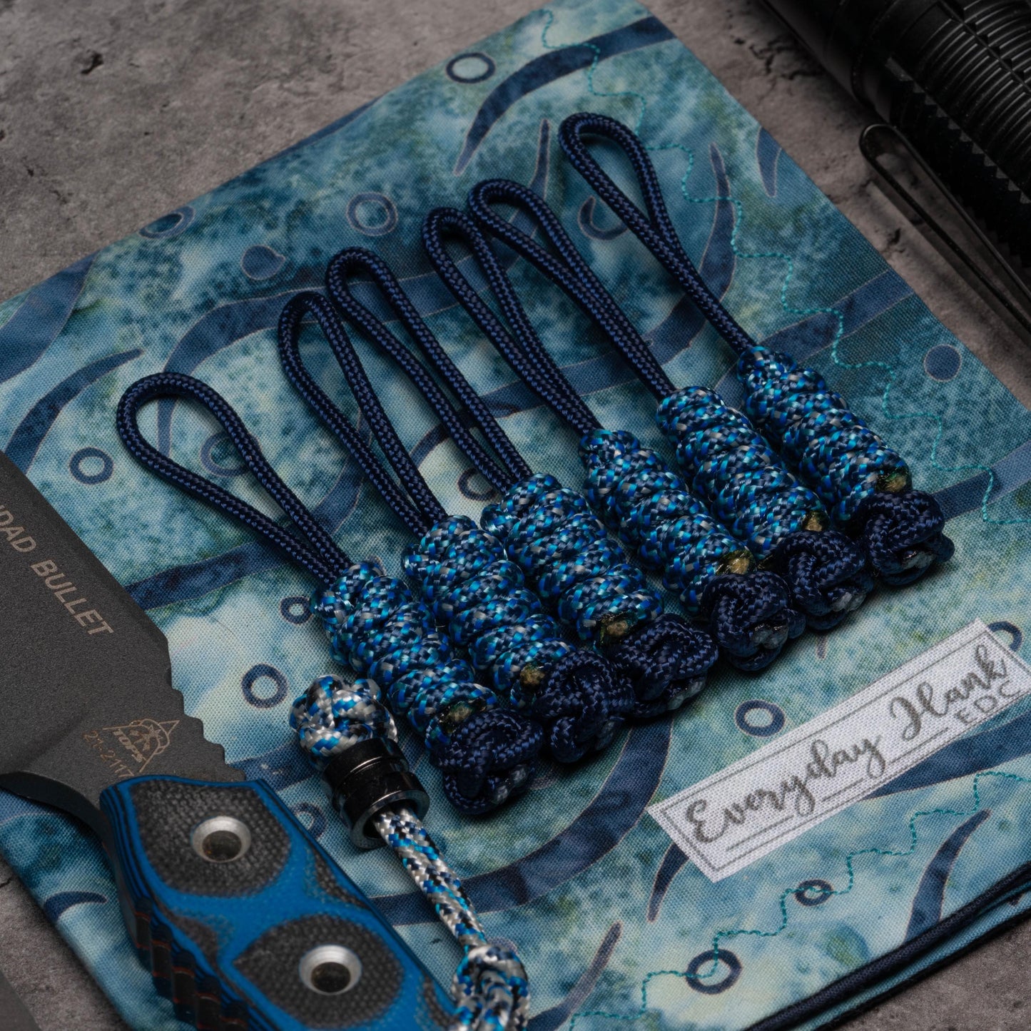 Two Color 275 Paracord Zipper Pull Lanyards (6-Pack)