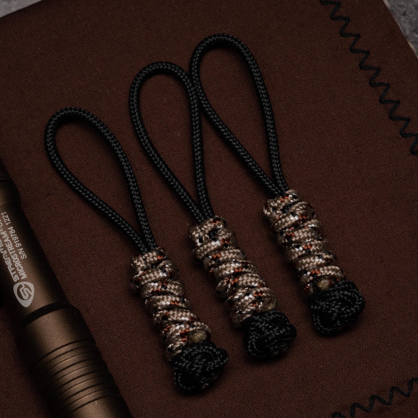 Two Color 275 Paracord Zipper Pull Lanyards (3-Pack)