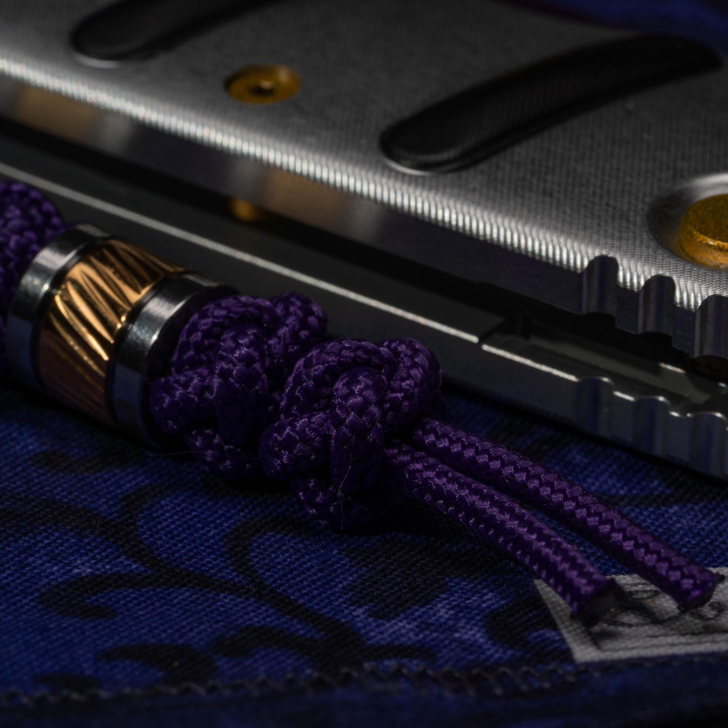 275 Paracord Diamond Knot Knife Lanyard With Dual Two Tone Stainless Steel Beads | Choose From 70 Cord Colors | 6 Bead Choices