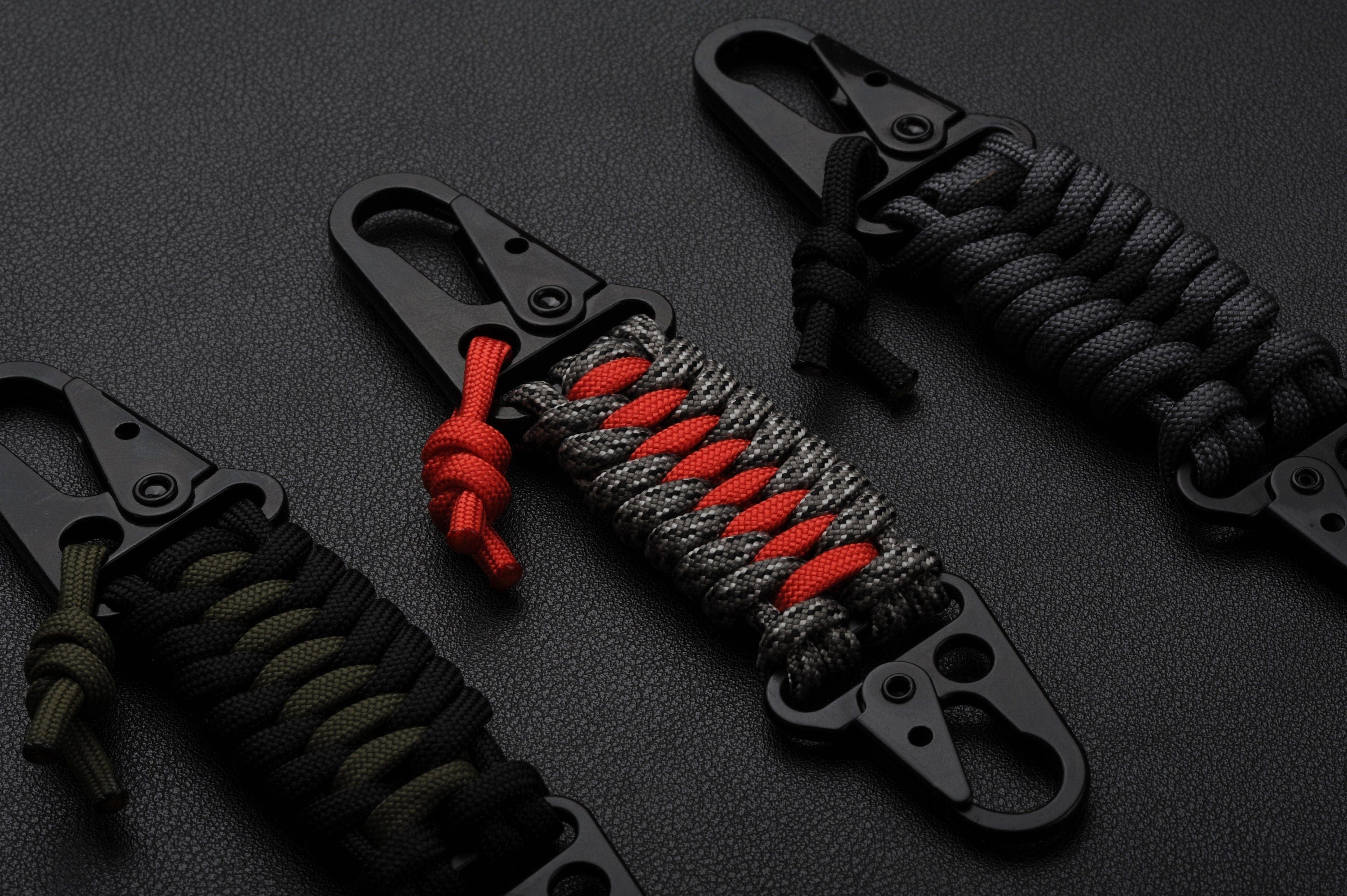 Dual HK Hook EDC Tactical Paracord Keychain | Choose Your Colors