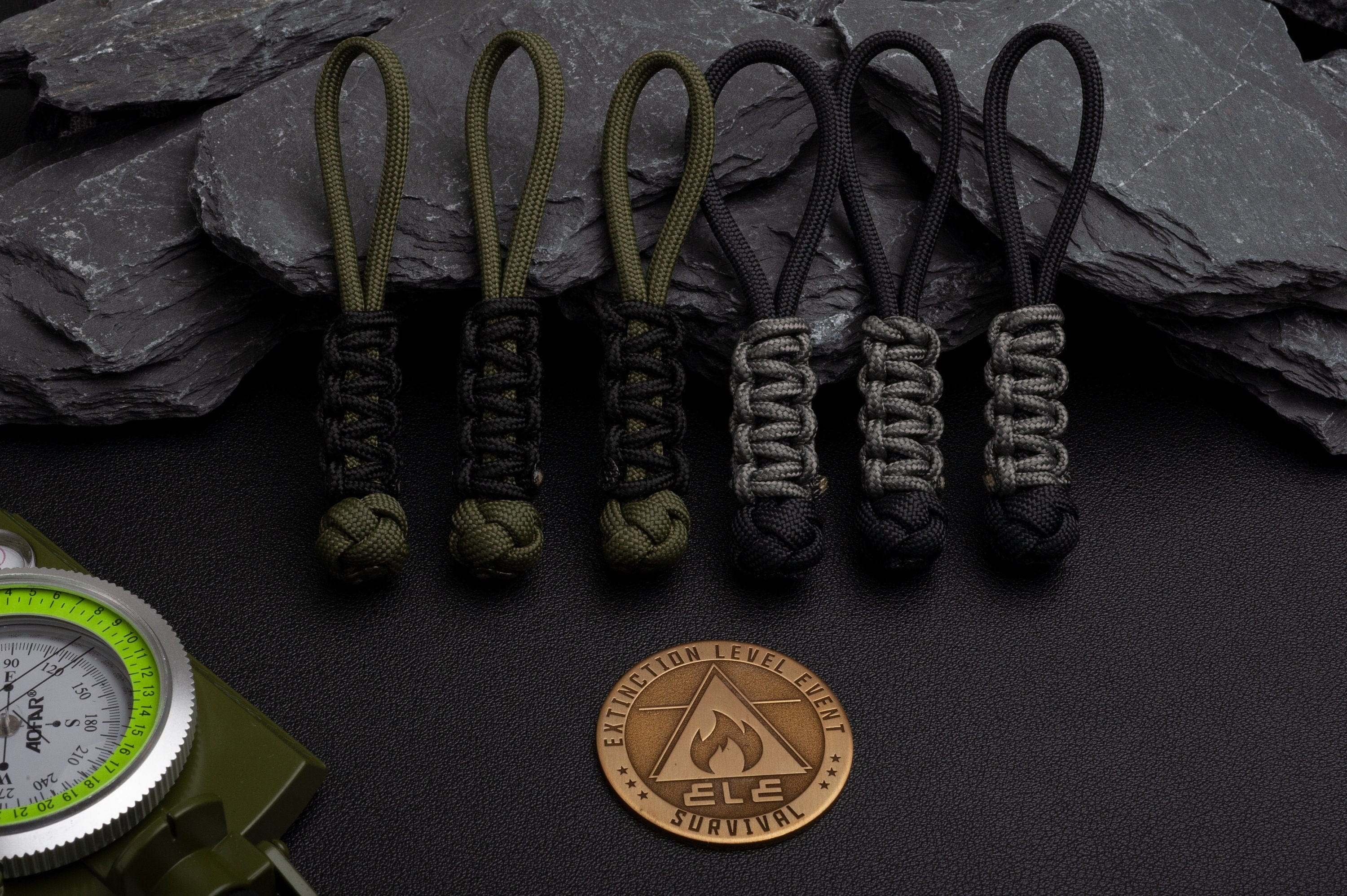 Green Zipper Pulls - 50 Pack - Great for Paracord : : Home