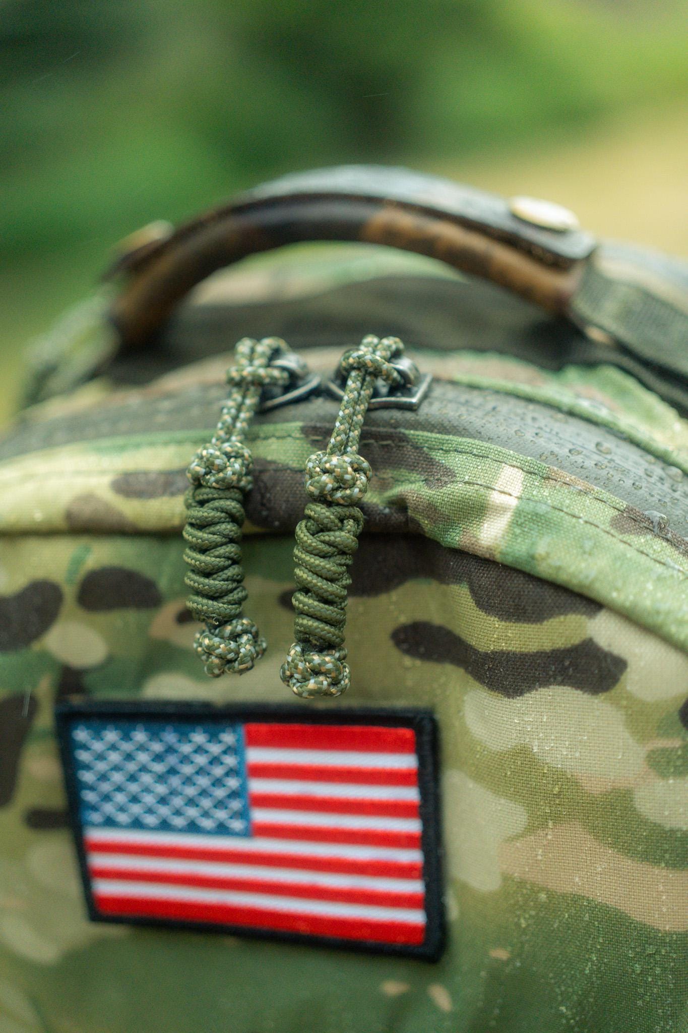 ELE Survival multicam backpack with American flag patch
