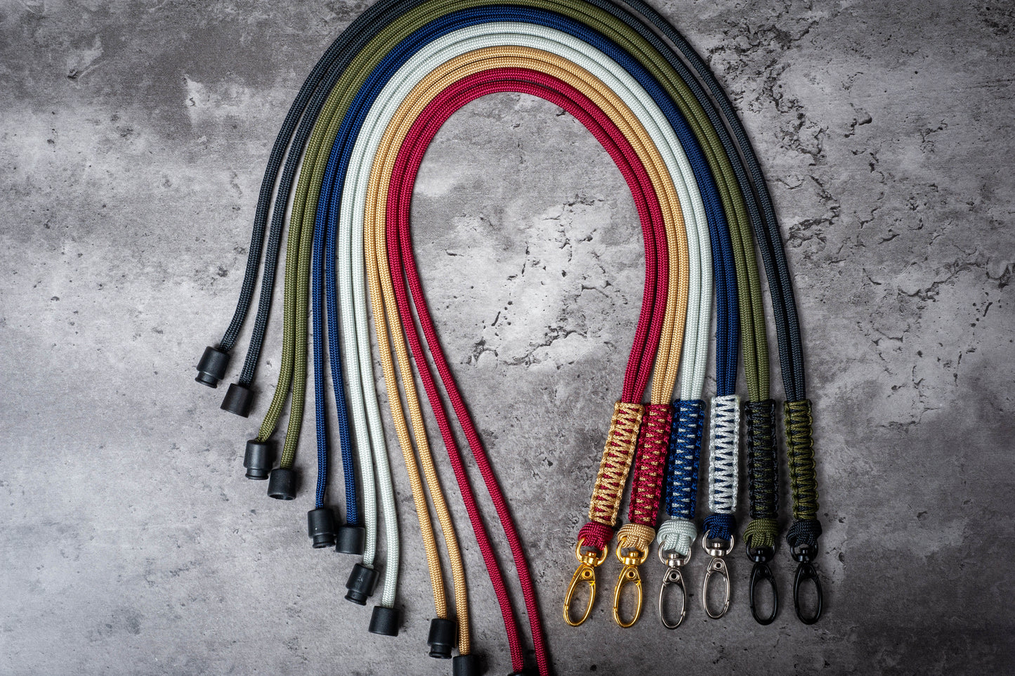 Two Color Paracord ID Lanyard with Breakaway Clasp (Free Badge Holder Included) | Choose From 105 Colors