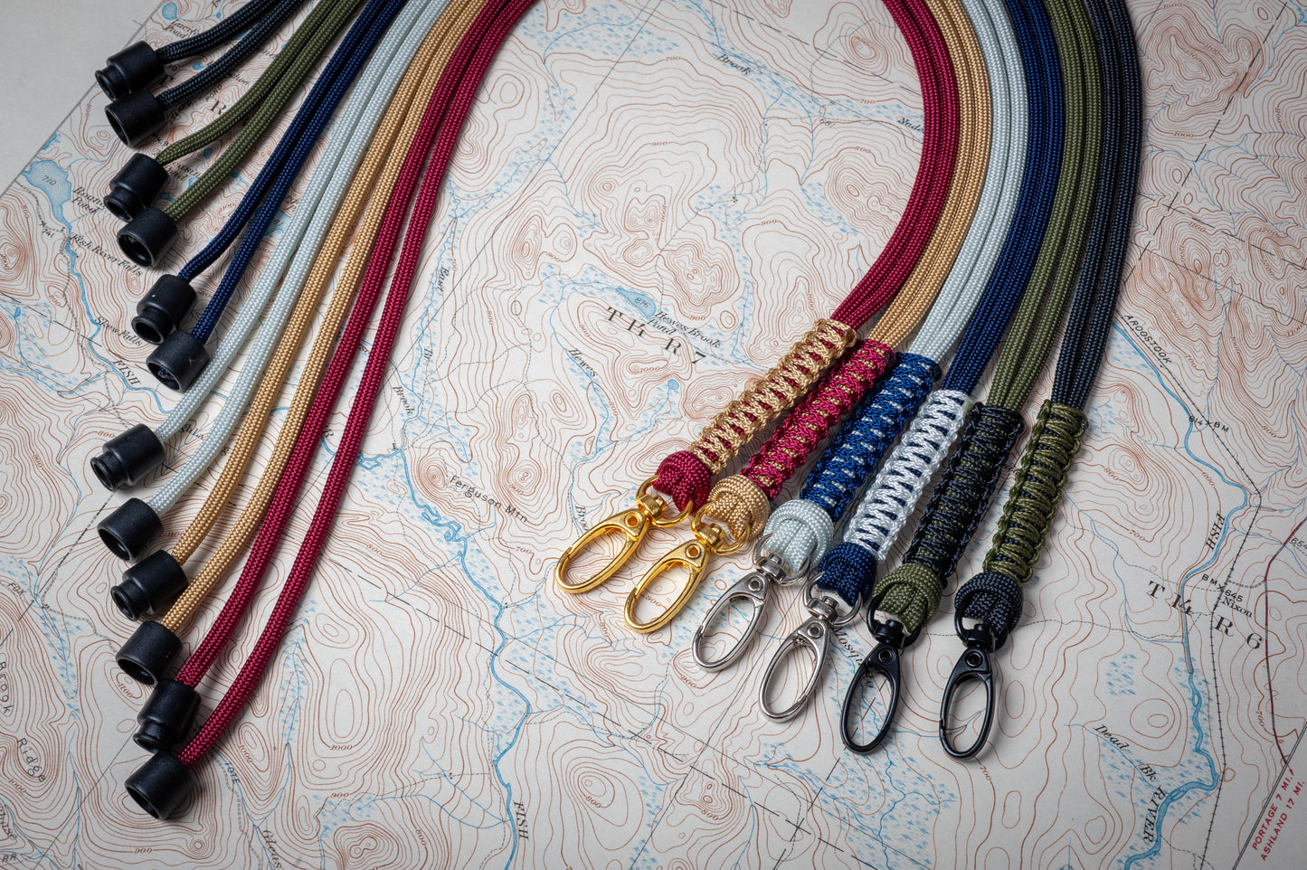 Two Color Paracord ID Lanyard with Breakaway Clasp (Free Badge Holder Included) | Choose From 105 Colors