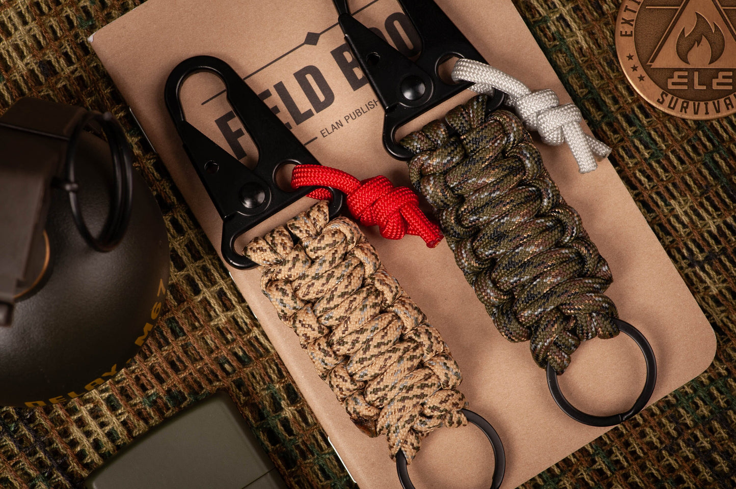 HK Hook EDC Survival Paracord Keychain