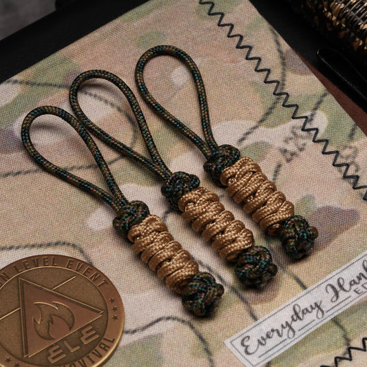 275 Paracord Zipper Pulls With 275 Paracord Center (3 Pack)