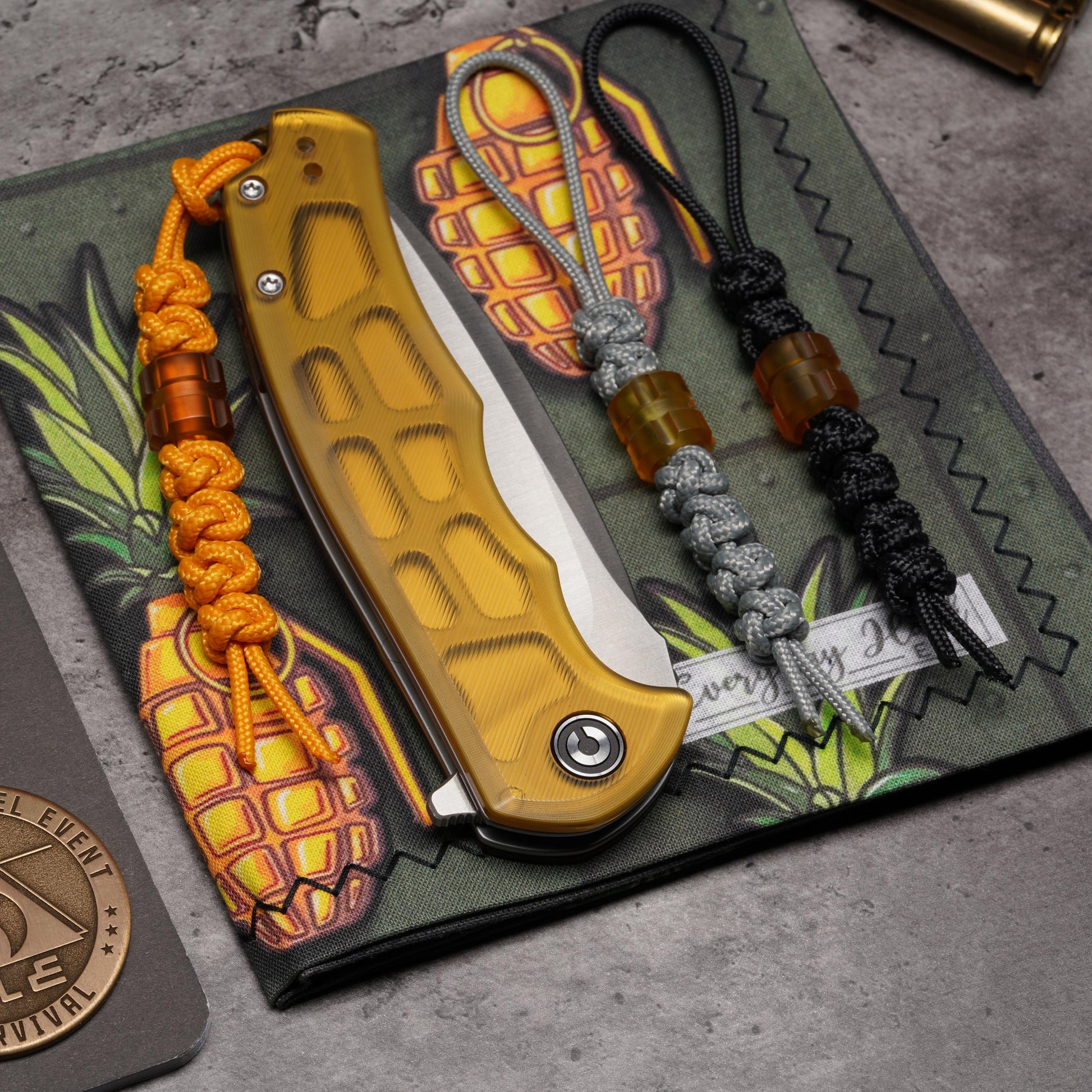 275 Paracord Diamond Knot Knife Lanyard With Ultem Bead