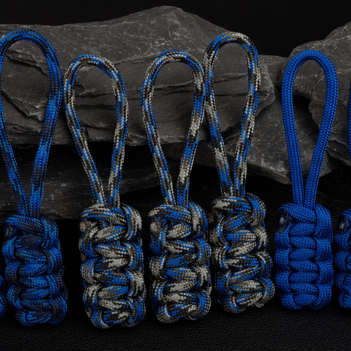 Extinction Level Event Cobra Knot Paracord Zipper Pulls (3-Pack) | Choose From 105 Colors
