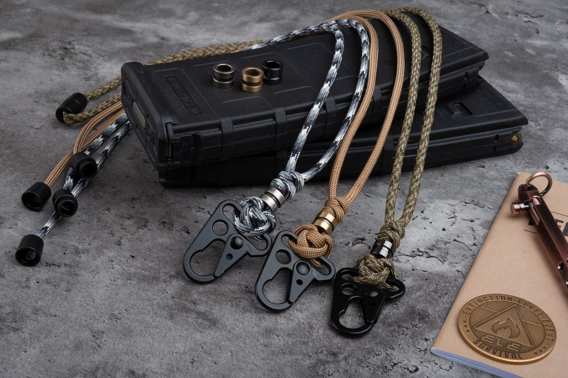 Loop Key Lanyard | Handmade Leather Keychain Lanyard Beige / Personalization: No